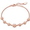 Rose Gold Plated Daisy Bracelet buy online shopping cheap sale