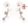 Rose Gold Plated Daisy Climber Earrings Created with Zircondia® Crystals buy online shopping cheap sale