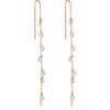 Rose Gold Plated Dangle Thread Earrings Created with Zircondia® Crystals buy online shopping cheap sale