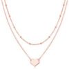 Rose Gold Plated Double Layered Heart Necklace buy online shopping cheap sale