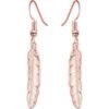 Rose Gold Plated Feather Earrings buy online shopping cheap sale