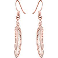 Rose Gold Plated Feather Earrings