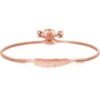 Rose Gold Plated Feather Friendship Bracelet Created with Zircondia® Crystals buy online shopping cheap sale