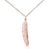 Rose Gold Plated Feather Necklace buy online shopping cheap sale