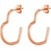 Rose Gold Plated Heart Hoop Earrings buy online shopping cheap sale