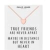 Rose Gold Plated Heart Necklace with Quote Card buy online shopping cheap sale