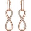 Rose Gold Plated Infinity Drop Earrings Created with Zircondia® Crystals buy online shopping cheap sale