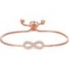 Rose Gold Plated Infinity Friendship Bracelet Created with Zircondia® Crystals buy online shopping cheap sale