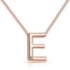 Rose Gold Plated Initial Necklace Letter E Created with Zircondia® Crystals buy online shopping cheap sale