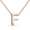 Rose Gold Plated Initial Necklace Letter F Created with Zircondia® Crystals buy online shopping cheap sale