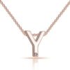 Rose Gold Plated Initial Necklace Letter Y Created with Zircondia® Crystals buy online shopping cheap sale