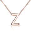Rose Gold Plated Initial Necklace Letter Z Created with Zircondia® Crystals buy online shopping cheap sale