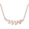 Rose Gold Plated Leaf Necklace Created with Zircondia® Crystals buy online shopping cheap sale