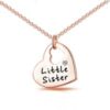Rose Gold Plated Little Sister Heart Necklace Created with Zircondia® Crystals buy online shopping cheap sale