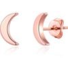 Rose Gold Plated Moon Stud Earrings buy online shopping cheap sale