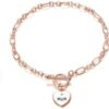 Rose Gold Plated Mum Charm Bracelet Created with Zircondia® Crystals buy online shopping cheap sale