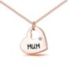 Rose Gold Plated Mum Heart Necklace Created with Zircondia® Crystals buy online shopping cheap sale