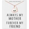 Rose Gold Plated Mum Heart Necklace with Quote Card Created with Zircondia® Crystals buy online shopping cheap sale