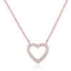 Rose Gold Plated Open Heart Necklace Created with Zircondia® Crystals buy online shopping cheap sale