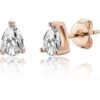 Rose Gold Plated Pear Earrings Created with Zircondia® Crystals buy online shopping cheap sale