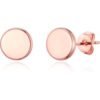 Rose Gold Plated Round Dot Stud Earrings buy online shopping cheap sale