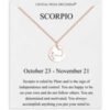 Rose Gold Plated Scorpio Zodiac Star Sign Disc Necklace Created with Zircondia® Crystals buy online shopping cheap sale