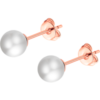 Rose Gold Plated Shell Pearl Earrings buy online shopping cheap sale