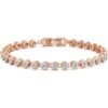 Rose Gold Plated Solitaire Bracelet Created with Zircondia® Crystals buy online shopping cheap sale