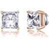 Rose Gold Plated Square Magnetic Clip On Stud Earrings Created with Zircondia® Crystals buy online shopping cheap sale