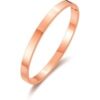 Rose Gold Plated Stainless Steel Polished Bangle buy online shopping cheap sale