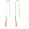 Rose Gold Plated Sterling Silver Teardrop Thread Earrings buy online shopping cheap sale