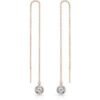 Rose Gold Plated Sterling Silver Thread Earrings Created with Zircondia® Crystals buy online shopping cheap sale