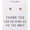 Rose Gold Plated Thank You for Helping us Tie The Knot Earrings with Quote Card buy online shopping cheap sale