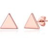 Rose Gold Plated Triangle Stud Earrings buy online shopping cheap sale