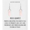 Rose Quartz Gemstone Drop Earrings with Quote Card buy online shopping cheap sale