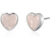 Rose Quartz Heart Stud Earrings buy online shopping cheap sale