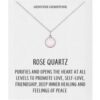 Rose Quartz Necklace with Quote Card buy online shopping cheap sale