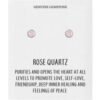 Rose Quartz Stud Earrings with Quote Card buy online shopping cheap sale