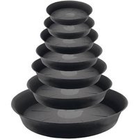 Round Saucer Black – 7 different sizes