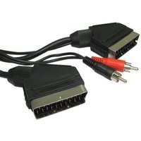 SCART & Two RCA Cable