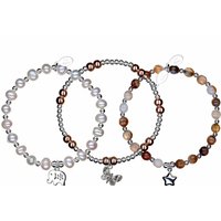 Safe Travels Stacking Bracelets – Set of 3