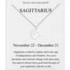 Sagittarius Zodiac Star Sign Disc Necklace Created with Zircondia® Crystals buy online shopping cheap sale