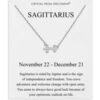 Sagittarius Zodiac Star Sign Necklace Created with Zircondia® Crystals buy online shopping cheap sale