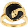 Sarpe Onyx & Black Spinel Guarding Snake Ring buy online shopping cheap sale