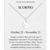 Scorpio Zodiac Star Sign Disc Necklace Created with Zircondia® Crystals buy online shopping cheap sale