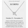 Scorpio Zodiac Star Sign Necklace Created with Zircondia® Crystals buy online shopping cheap sale