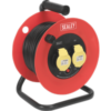 Sealey Twin Socket Heavy Duty Extension Reel 110v 25m buy online shopping cheap sale