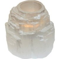 Selenite Mountain Tealights Holder – 8cm x 8cm