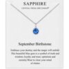 September (Sapphire) Birthstone Necklace Created with Zircondia® Crystals buy online shopping cheap sale