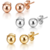 Set of Three Ball Stud Earrings buy online shopping cheap sale